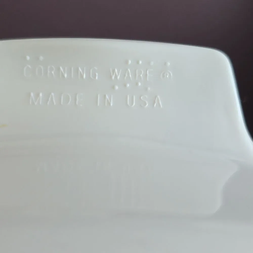 Rare Vintage Corningware Callaway Green Ivy 1 Liter Square Casserole Dish no lid